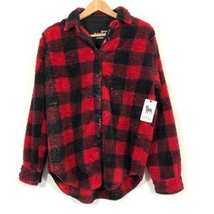 PJ SALVAGE Cozy Faux Fur Button Up Jacket